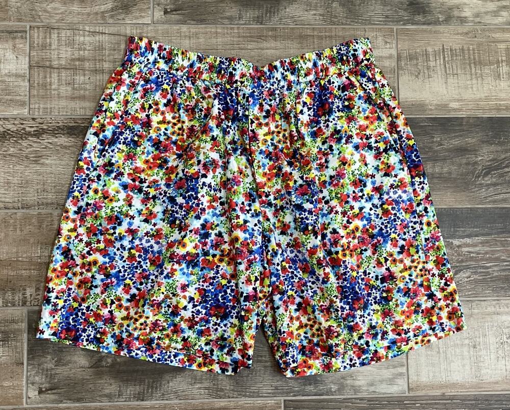 $795 NWT DSQUARED2 Floral Swim Shorts Trunks 100% Cotton Multi Color Size M / 50